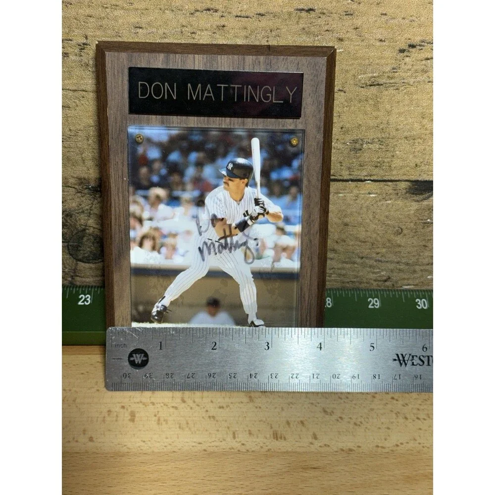 🔥🔥🔥Don Mattingly VTG Autograph Official MLB Hitting Plaque- New York Yankees